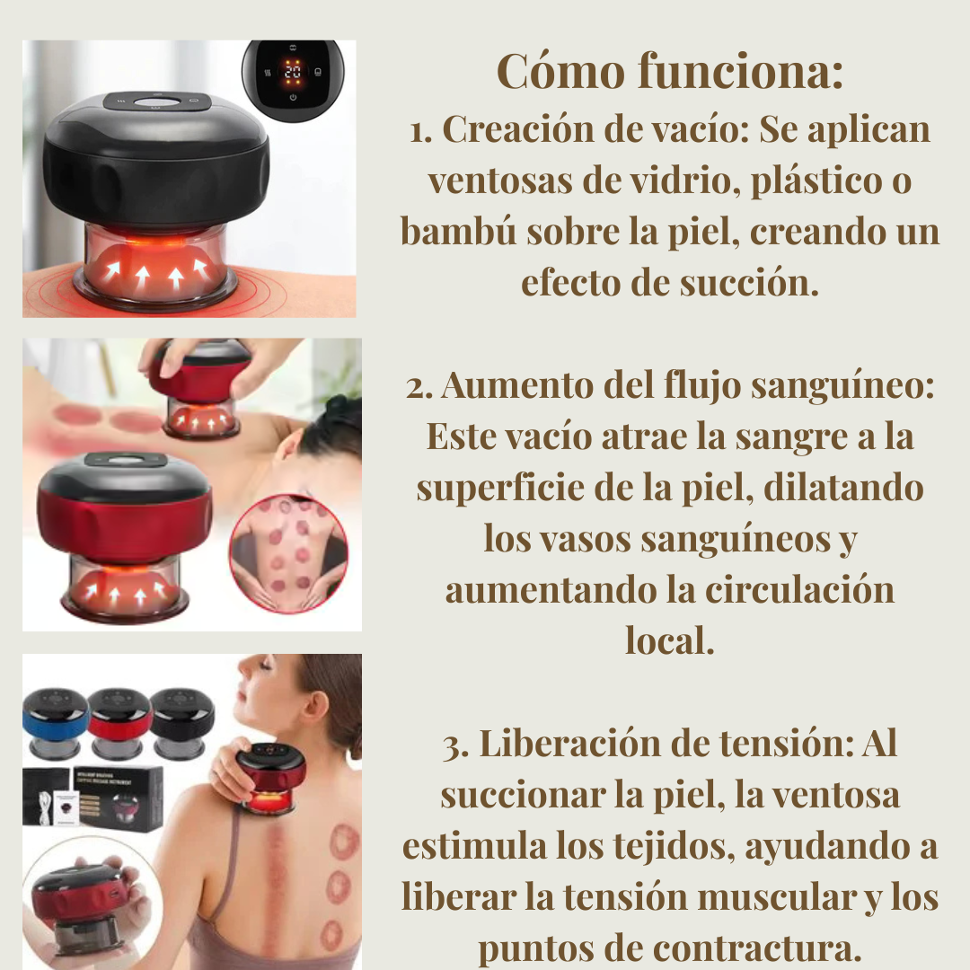 ¿Dolor de espalda? Prueba la Ventosa Eléctrica Inteligente + Aceite Gratis