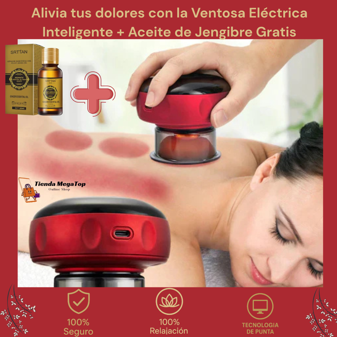 ¿Dolor de espalda? Prueba la Ventosa Eléctrica Inteligente + Aceite Gratis