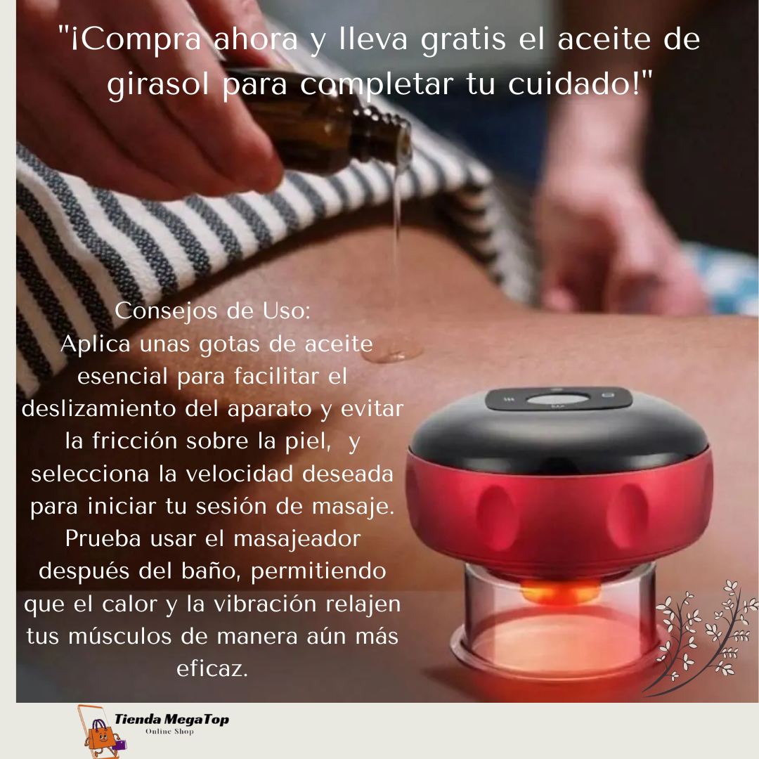 ¿Dolor de espalda? Prueba la Ventosa Eléctrica Inteligente + Aceite Gratis