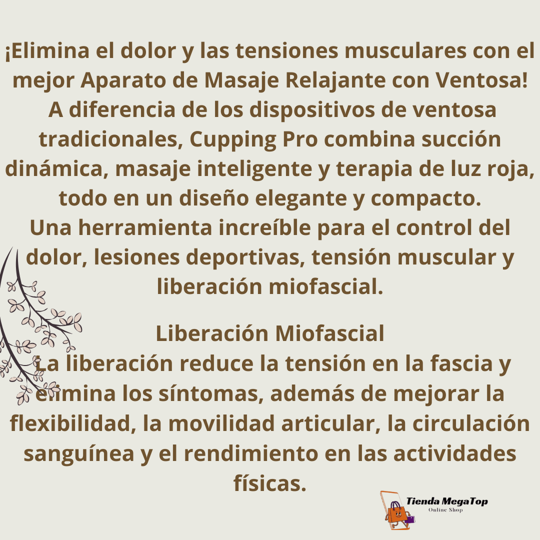 ¿Dolor de espalda? Prueba la Ventosa Eléctrica Inteligente + Aceite Gratis